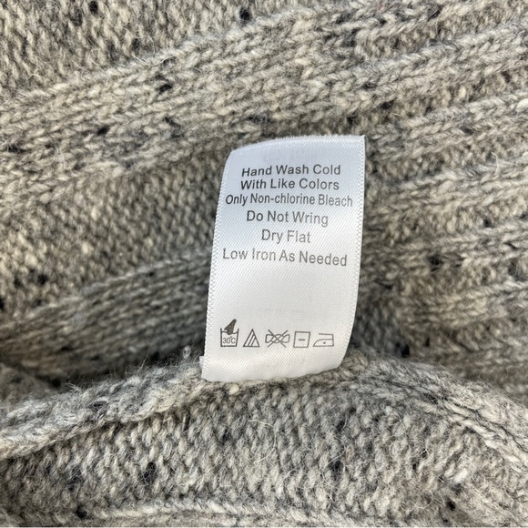 Coldwater Creek Wool Blend Shawl Neck Toggle Cardigan Sweater - Gray - Picture 15 of 15